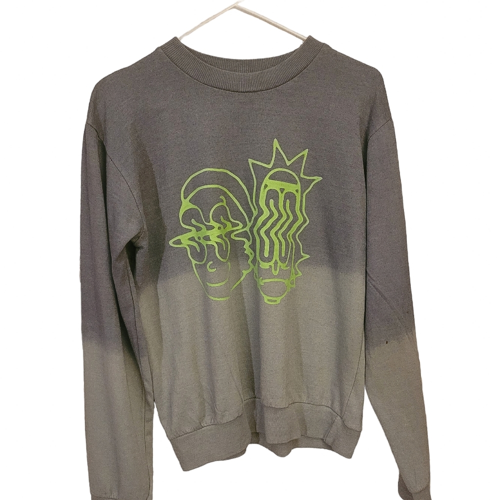 Rick & Morty Warp Faces Long Sleeve Medium